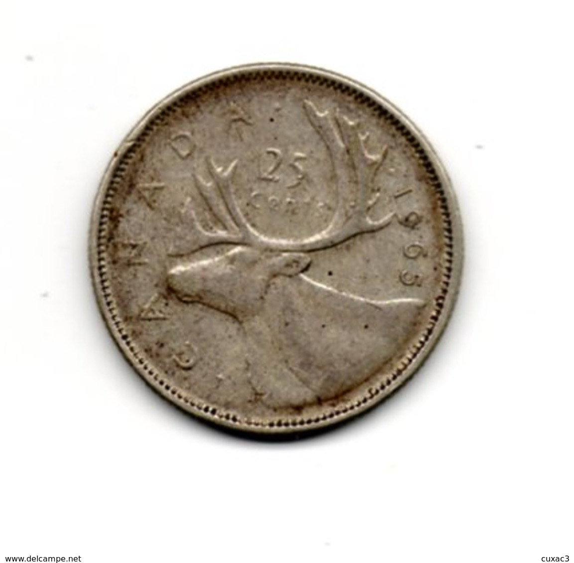 25 Cent - 1965  Argent - Canada