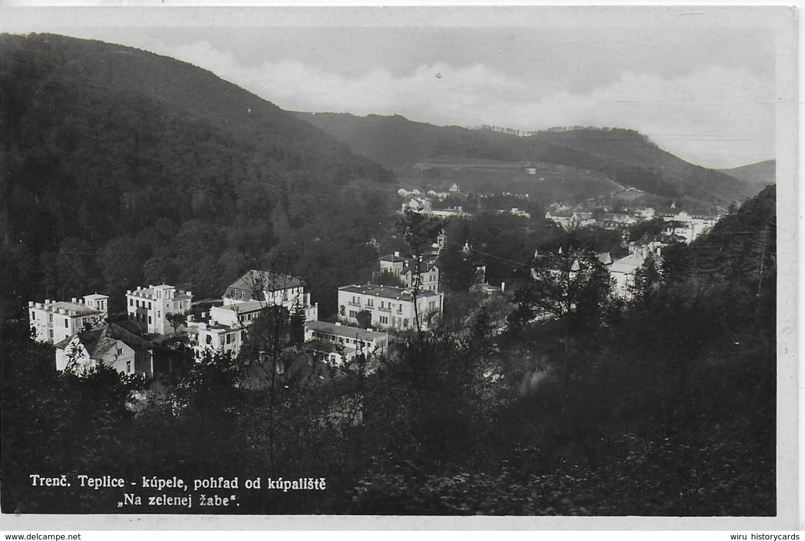 AK 0102  Trenc. Teplice-kúpele , Pohlad Od Kúpaliste " Na Zelenej Zabe " Um 1939 - Tschechische Republik