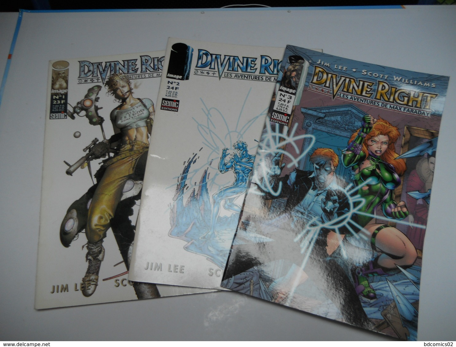 DIVINE RIGHT JIM LEE SEMIC LOT DE 3 BD N°1/2/3 TBE - Wholesale, Bulk Lots