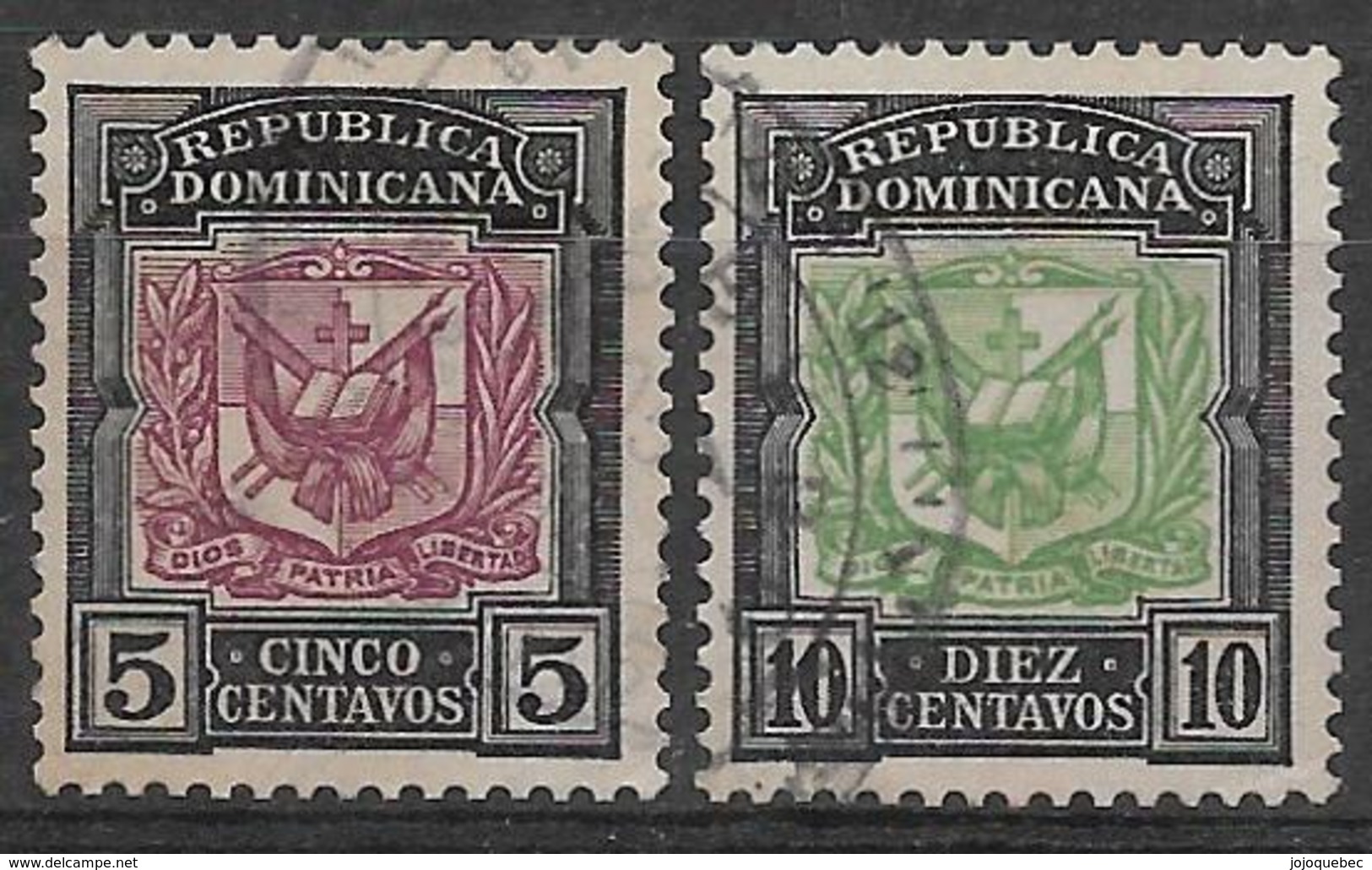 Timbres Dominique Oblitérérs, USED - Dominicaine (République)