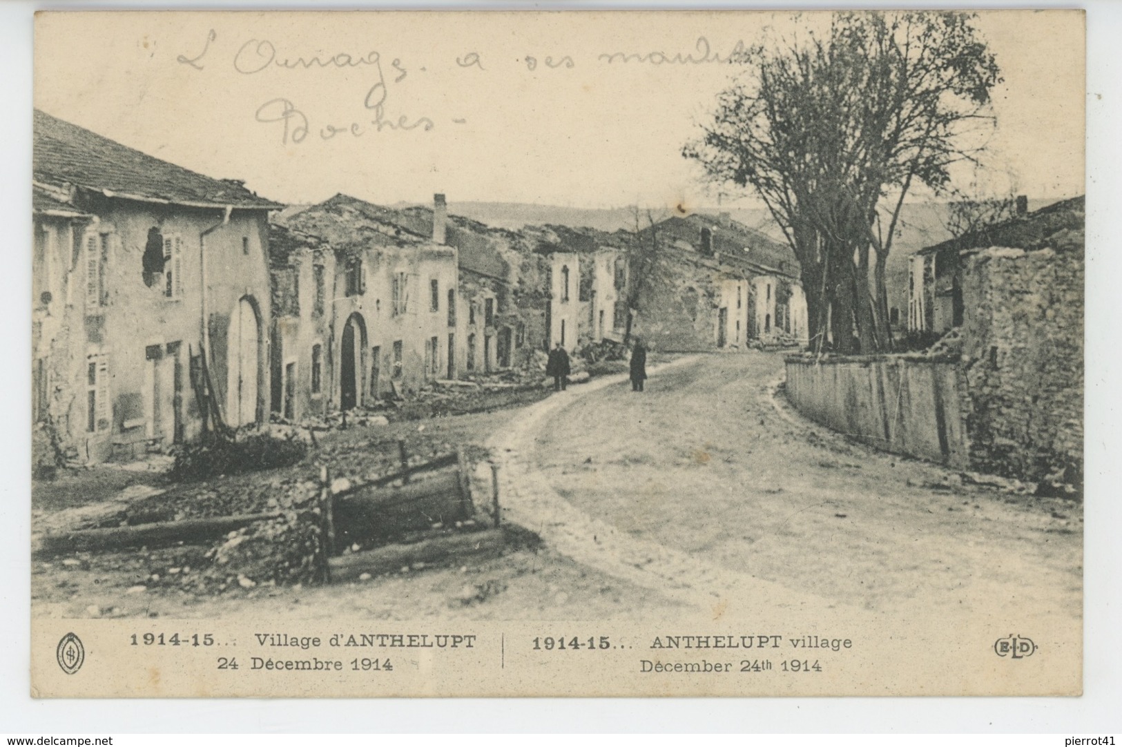 GUERRE 1914-18 - Village D' ANTHELUPT - 24 Décembre 1914 - Other & Unclassified