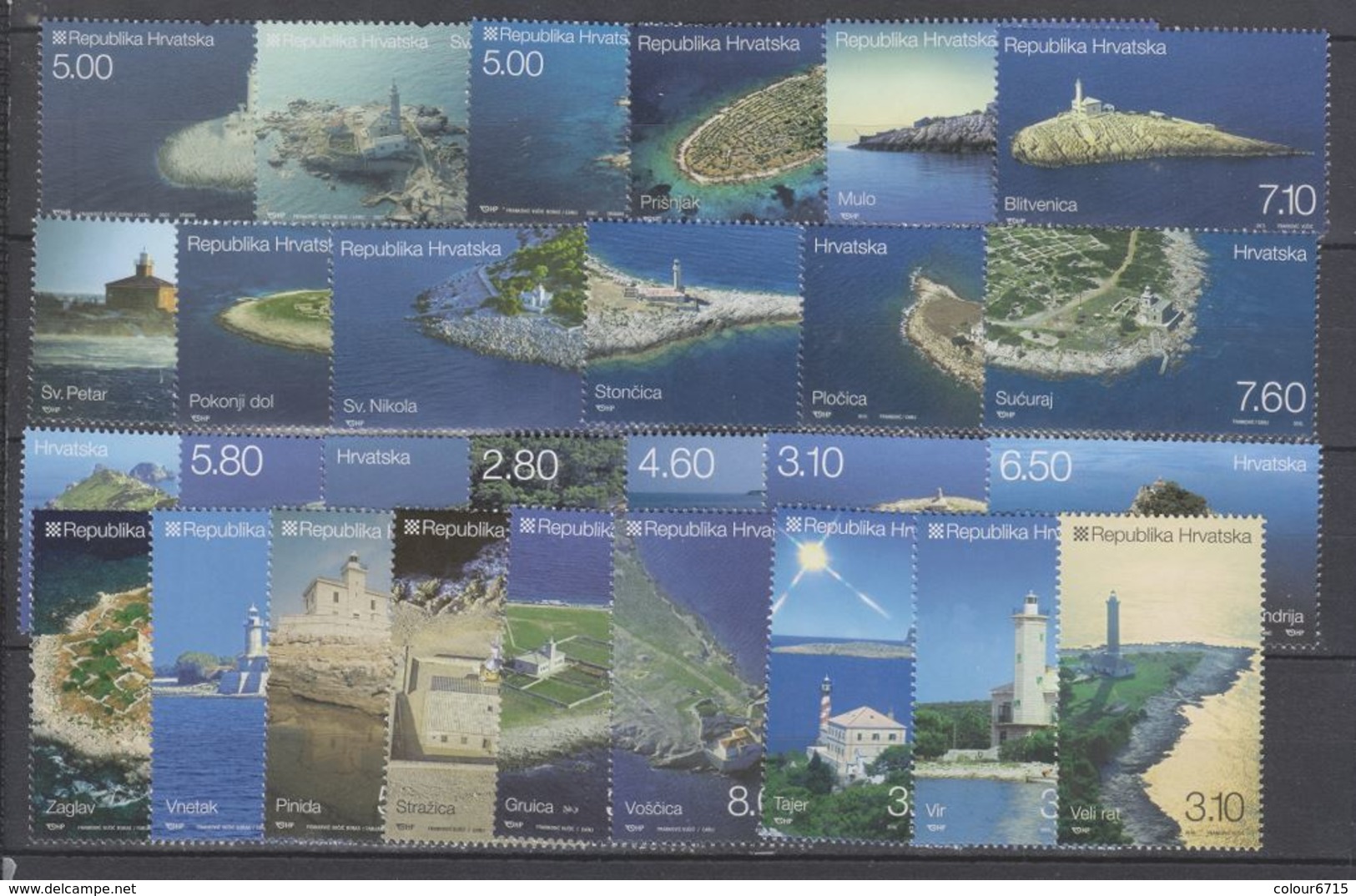 Croatia 2007/2015 Lighthouses/Islands Scenes Complete Series In 9 Sets/28 Stamps In Total MNH - Croatia