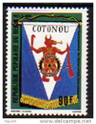 Bénin N° 473 / 74 X  75ème Anniversaire Du "Rotary International"  Les 2 Valeurs  Trace De Charnière Sinon TB - Bénin – Dahomey (1960-...)