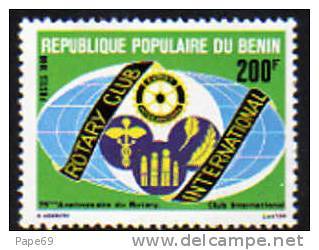 Bénin N° 473 / 74 X  75ème Anniversaire Du "Rotary International"  Les 2 Valeurs  Trace De Charnière Sinon TB - Bénin – Dahomey (1960-...)