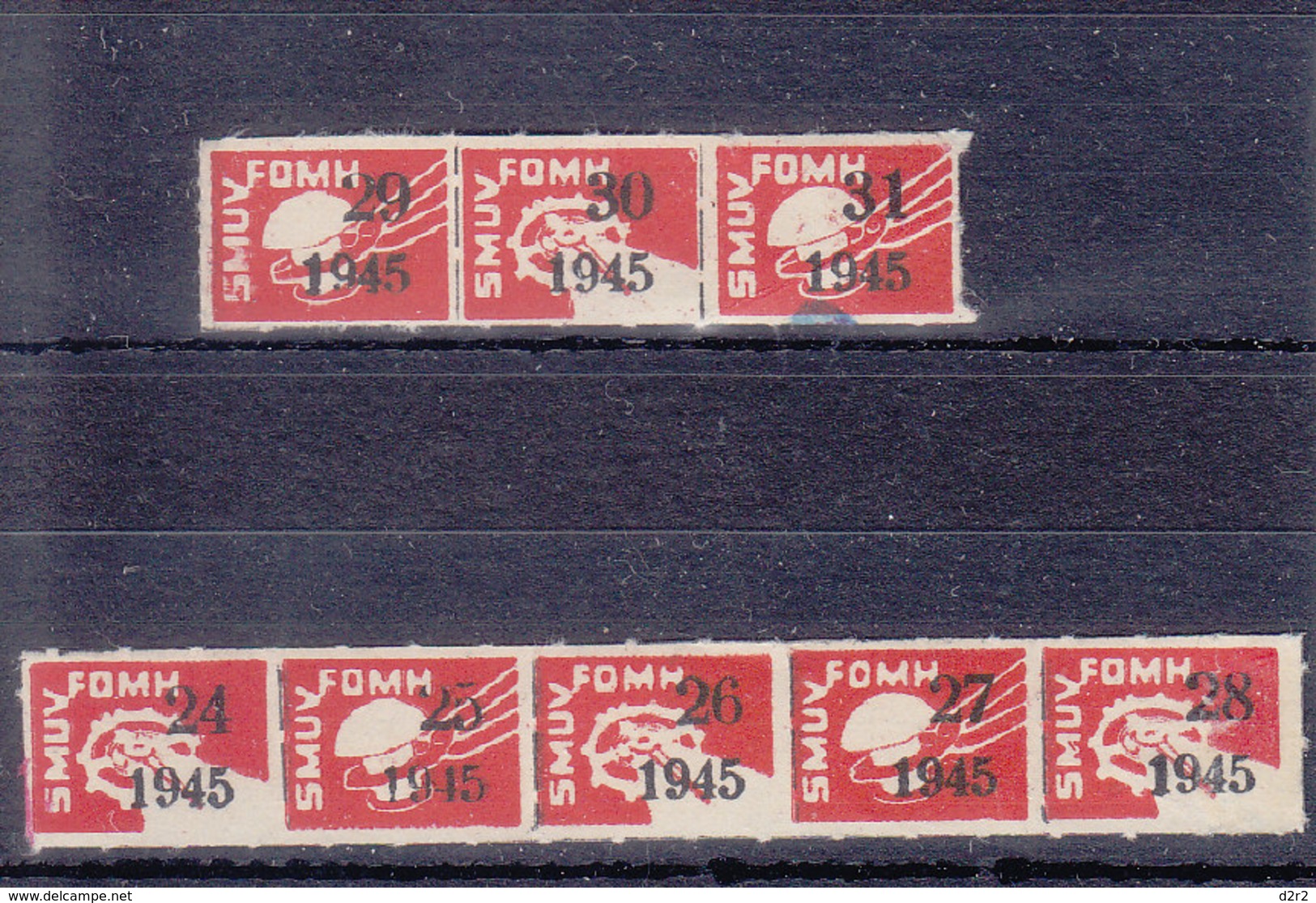 VIGNETTES COUPON (MILITAIRE ) DATE DU 24 AU 31 1945  - SMUV-FOMH - Erinnophilie