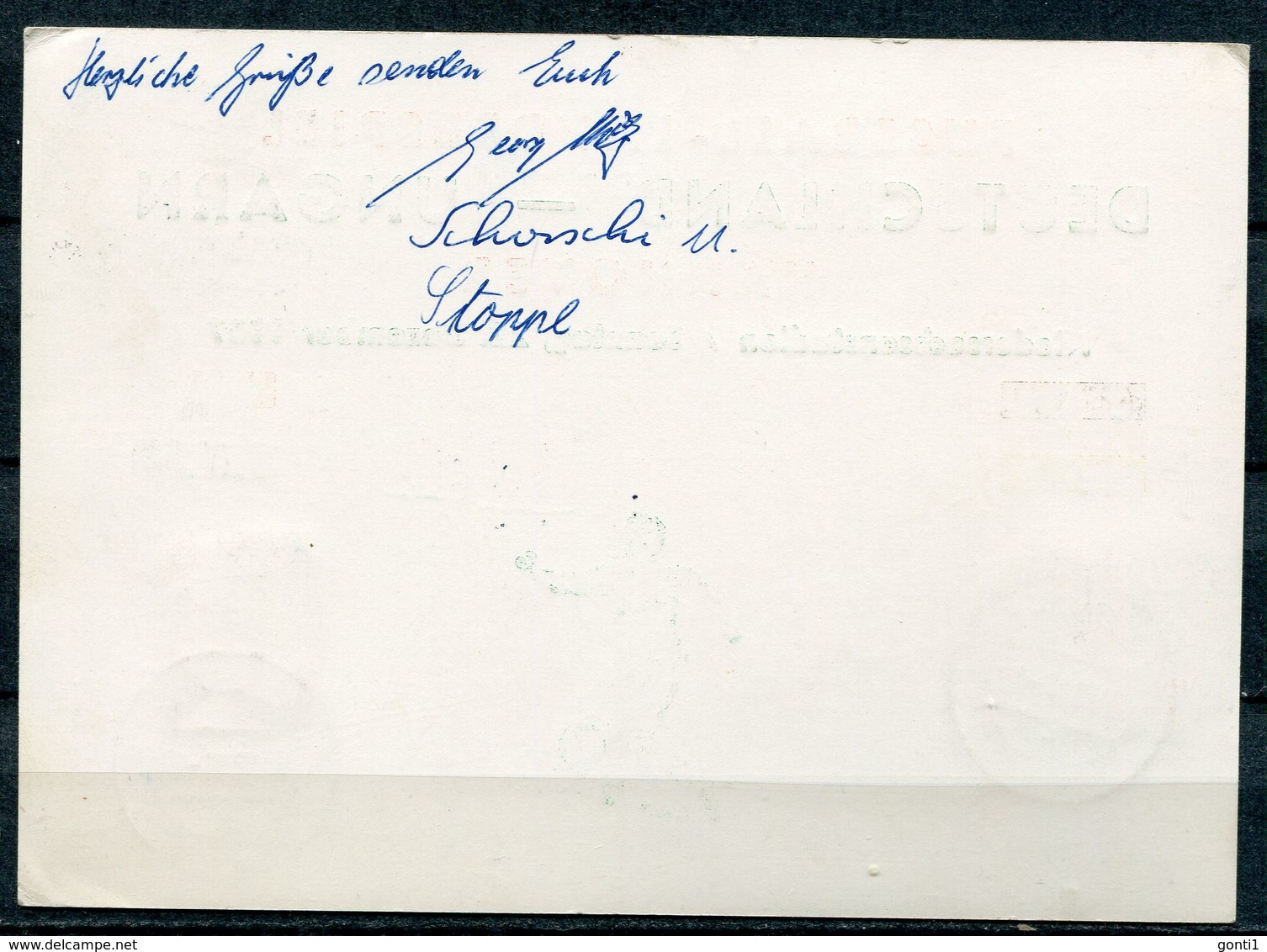 Germany Sonderkarte Fußball ,Soccer 1957 Mit Mi.Nr.256 U.TST"Hannover,"-Länderspiel Germany-Ungarn"1 Karte - Briefe U. Dokumente