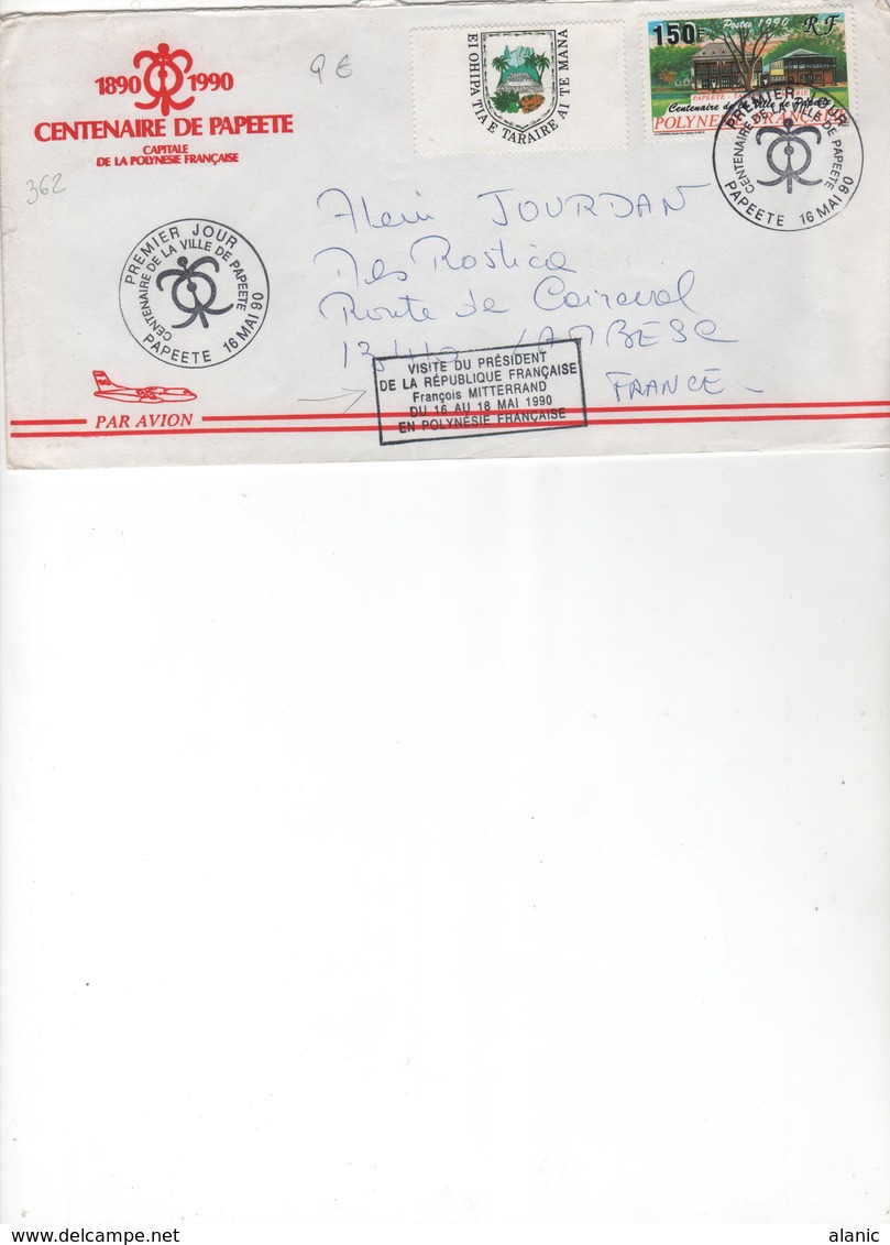Polynésie Française > 5 JUIN 1990/PAPEETE LEGENDES POLYNESIENNES FDC N°352 - Lettres & Documents