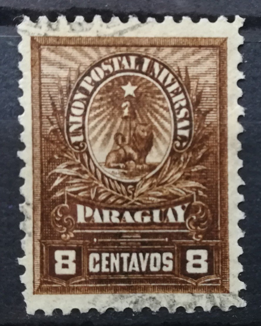 1900-1901 PARAGUAY National Coat Of Arms Seal Of Treasury Small Figure - Paraguay