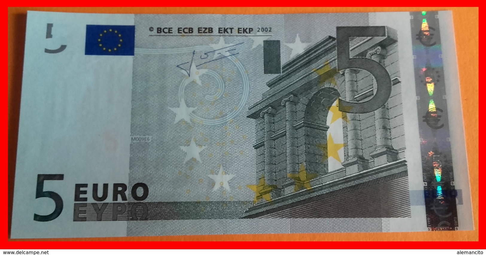 ESPAÑA  BILLETE DE 5.00 €  SIN CIRCULAR SERIE V11724601207 ESPAÑA  DEL AÑO 2002 - 5 Euro