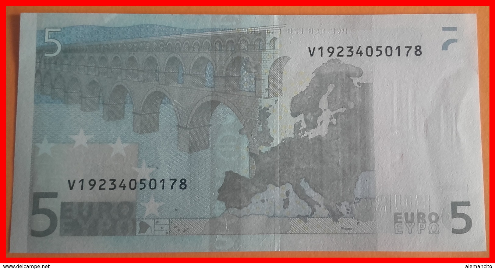 ESPAÑA  BILLETE DE 5.00 €  SIN CIRCULAR SERIE V19234050178 ESPAÑA  DEL AÑO 2002 - 5 Euro