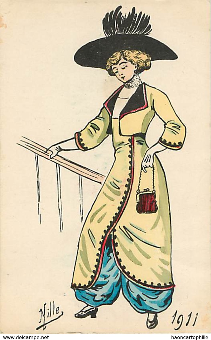 Illustrateur Mille Femme Mode  1911 Chapeau Chapeaux - Mille