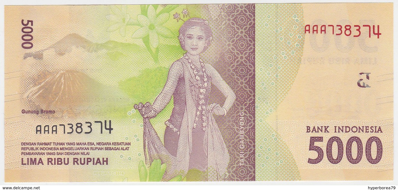 Indonesia NEW - 5000 5.000 Rupiah 2016 - UNC - Indonésie