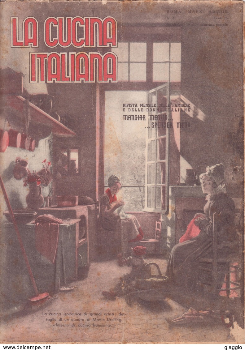 °°° La Cucina Italiana Roma 1940 Xvii N. 3 Marzo °°° - Maison, Jardin, Cuisine