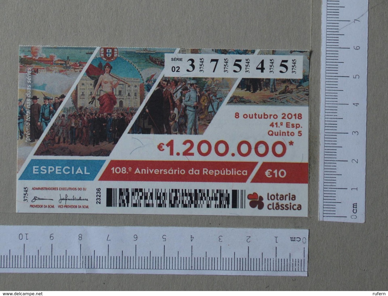 PORTUGAL - 2018 -LOTARIA CLASSICA -  41 -   2 SCANS  - (Nº26871) - Loterijbiljetten
