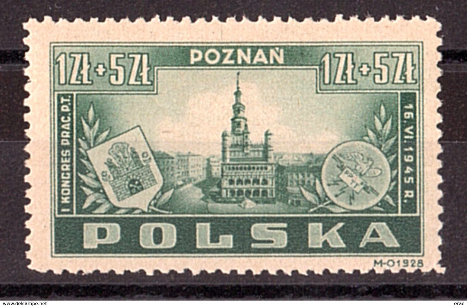 Pologne - 1945 - N° 447 - Neuf * - Congrès Des Employés Des PTT à Poznan - Cote 30 - Unused Stamps