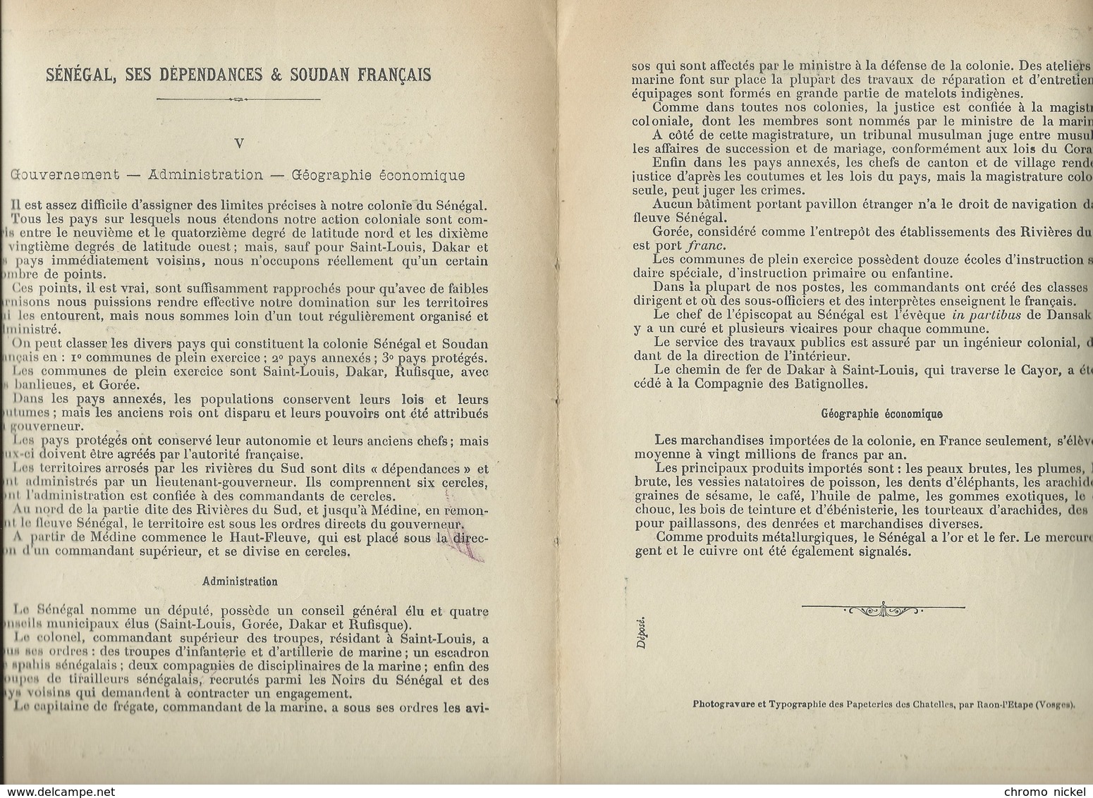 Sénégal Et Soudan  Factorerie DAKAR Tirailleurs Spahis  Protège-cahier Couverture 220 X 175 TB 3 Scans - Protège-cahiers