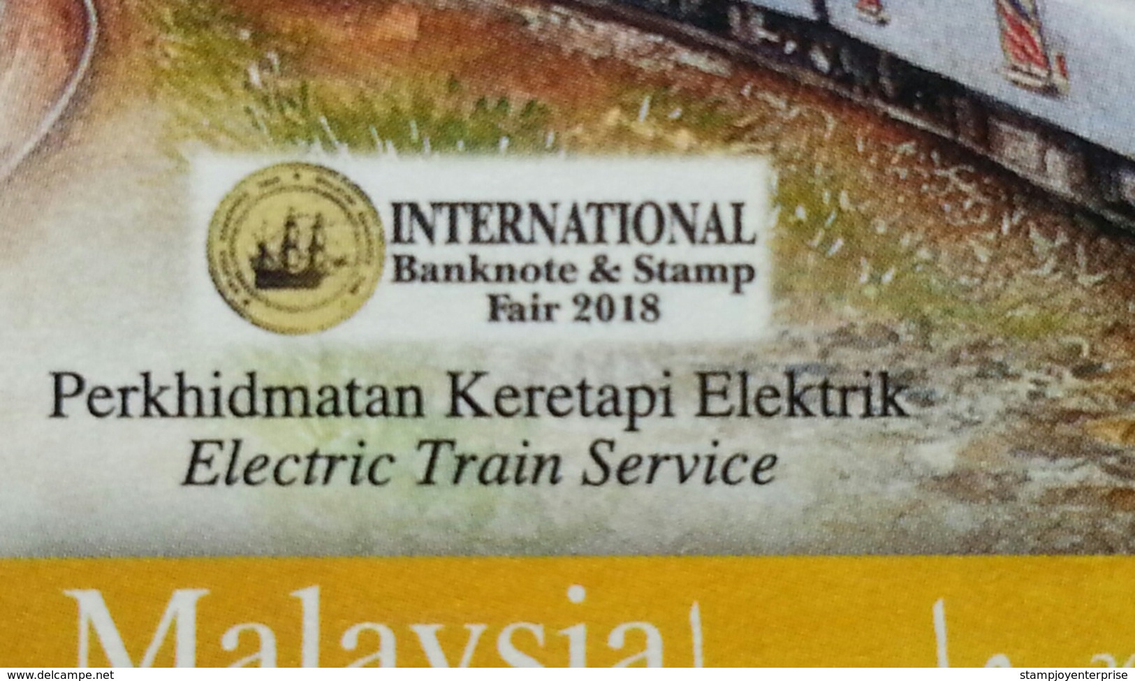 Malaysia "Overprint" Electric Train Service ETS 2018 Locomotive Railway (setenant O/p Strip With Margin) MNH *unissued - Malesia (1964-...)