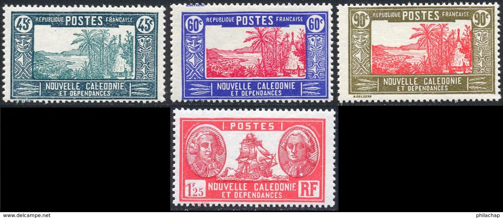 Nouvelle-Caledonie 1939 Yvert 181 / 183 - 185 ** TB Bord De Feuille - Neufs