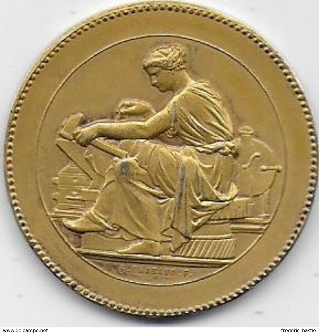 Syndicat Du Batiment  TOULOUSE  1904 - Médaille En Vermeil Signée Chabaud - Professionnels / De Société