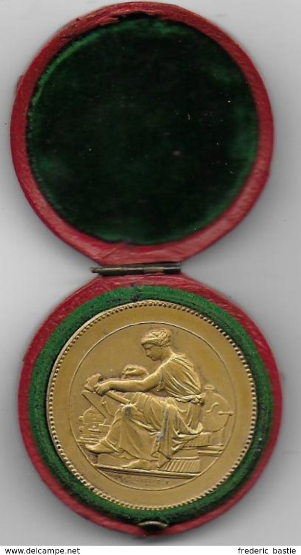 Syndicat Du Batiment  TOULOUSE  1904 - Médaille En Vermeil Signée Chabaud - Firma's