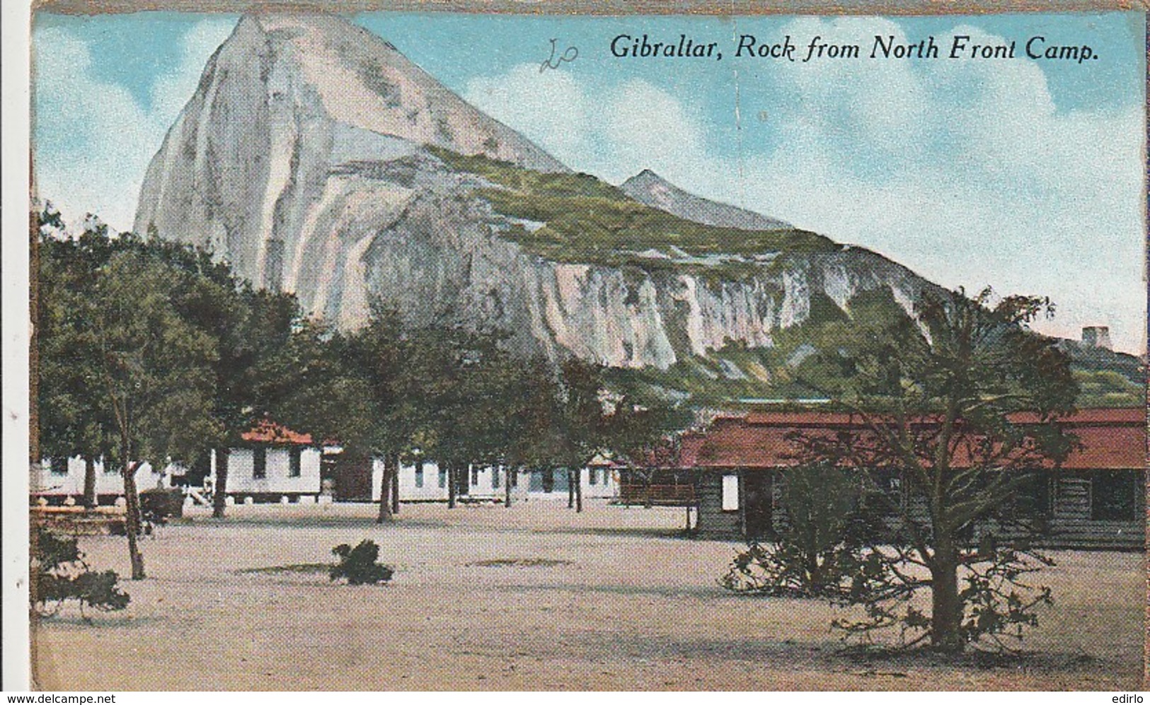 ***  GIBRALTAR ***  GB - Espagne - GIBRALTAR  Rock From Front Camp   - TTB Written - Gibilterra