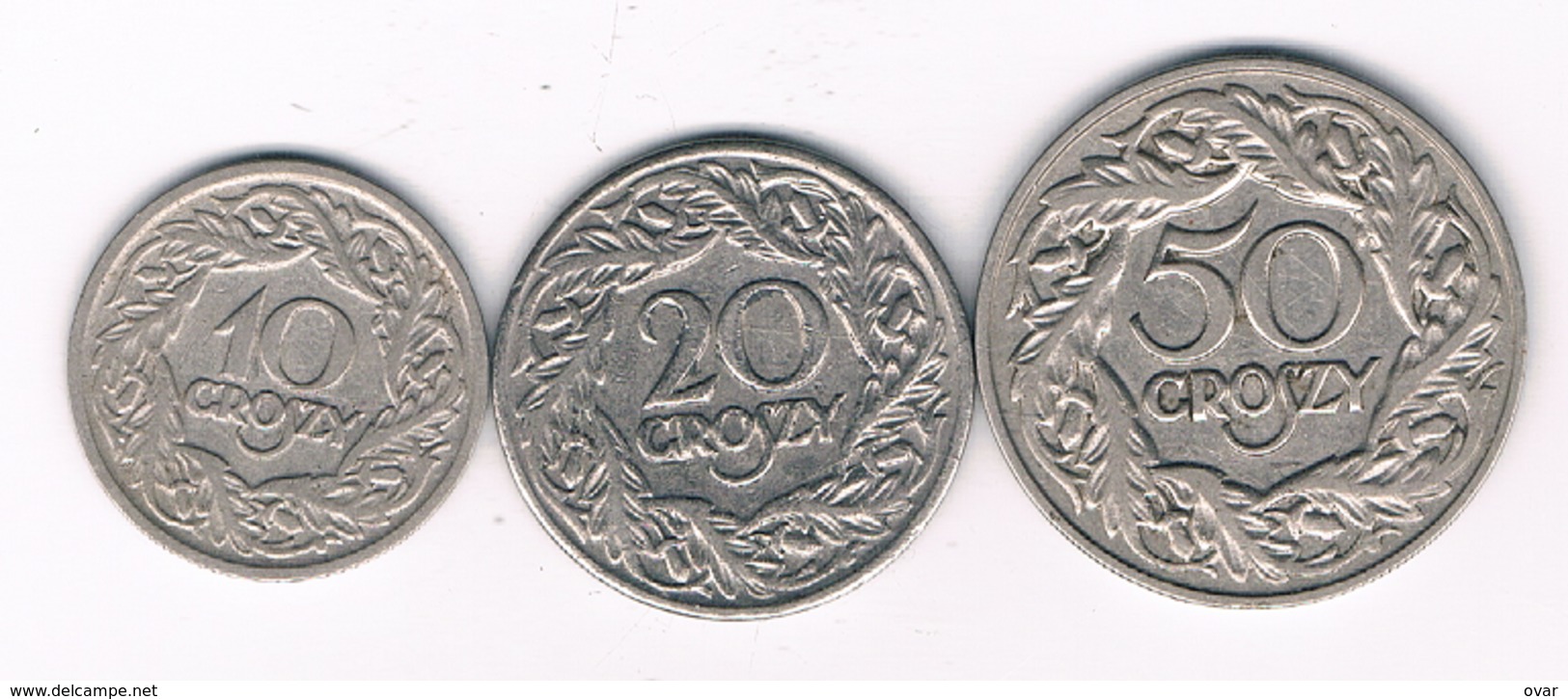 10,20 ,50 GROSZY 1923  POLEN /8711// - Pologne