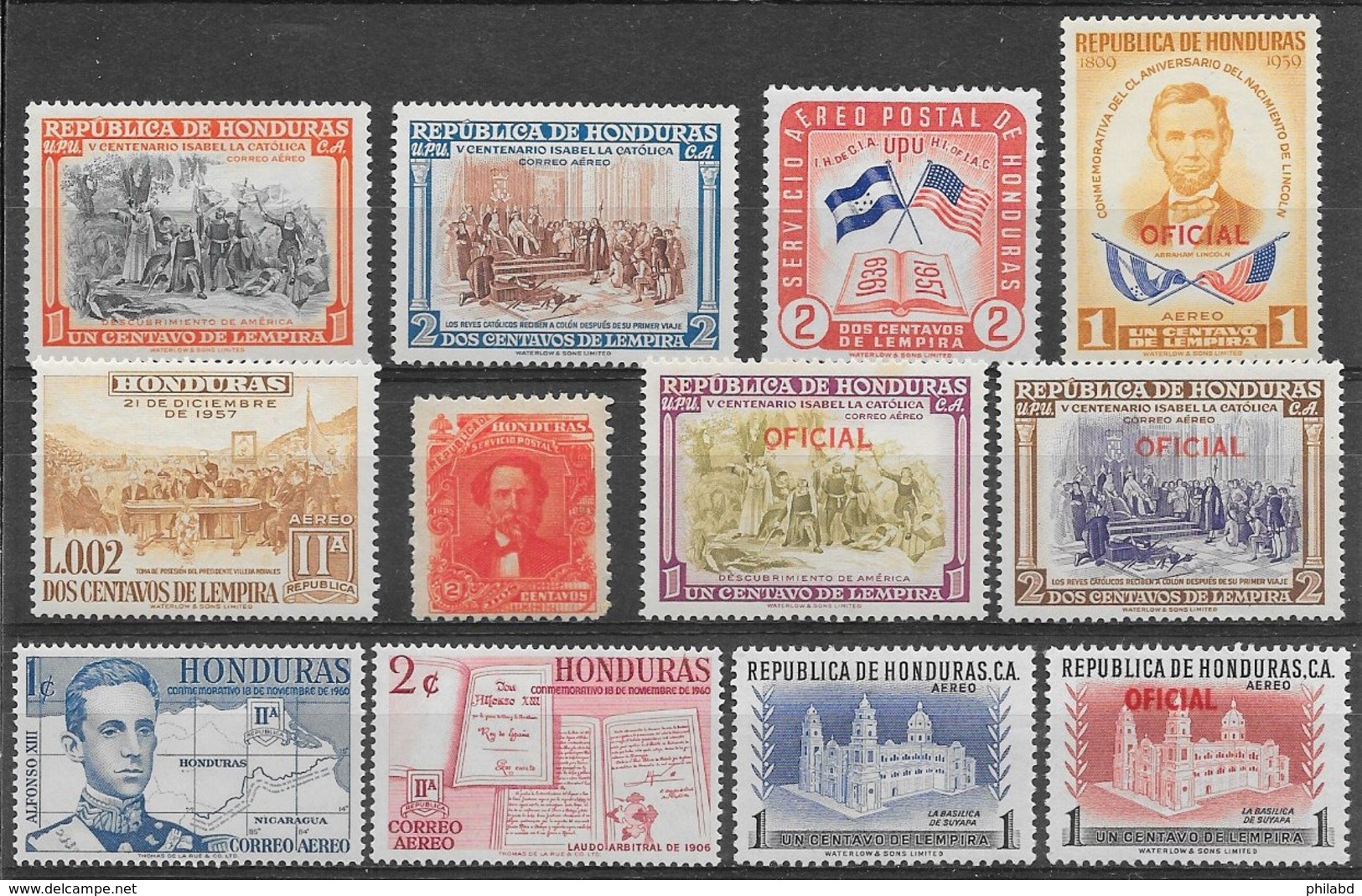 Honduras Lot De 12 Tp 1893-19xx * - Honduras