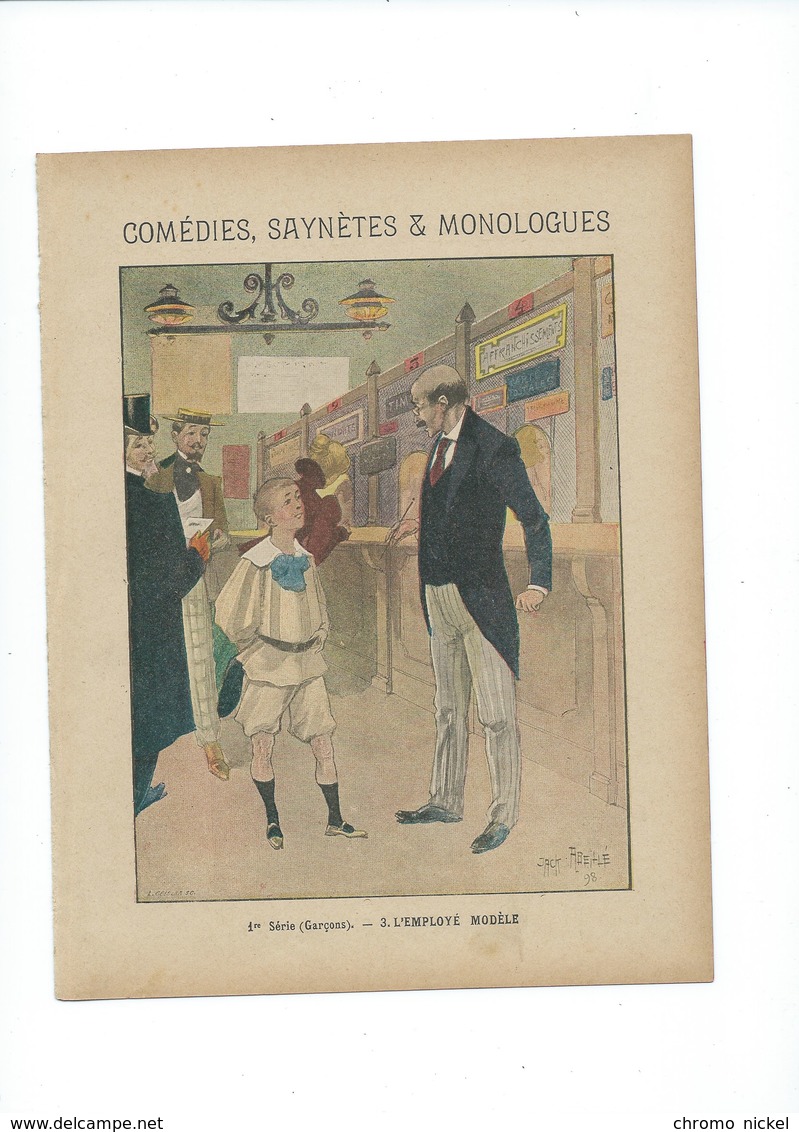 Comédies Saynètes Monologues L'Employé Modèle Protège-cahier Couverture 220 X 175 TB 3 Scans - Protège-cahiers