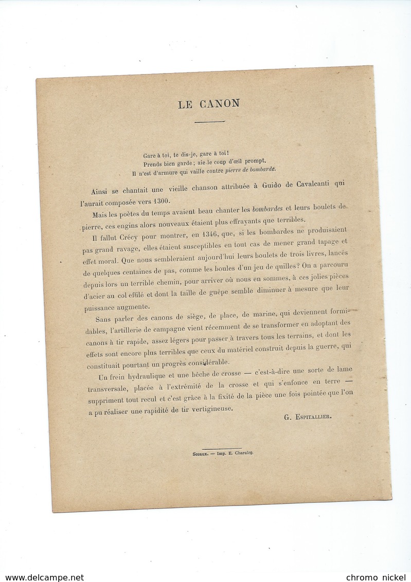 Le CANON G. Espitallier Protège-cahier Couverture 220 X 175 TB 3 Scans - Protège-cahiers