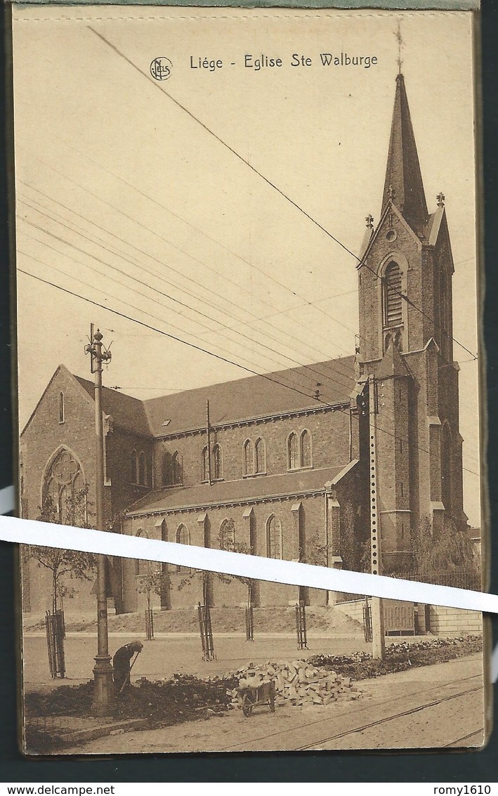 Liège Ste Walburge Carnet  Avec 9  Cartes Postales, Toutes Scannées. 1ere Série. - Liege