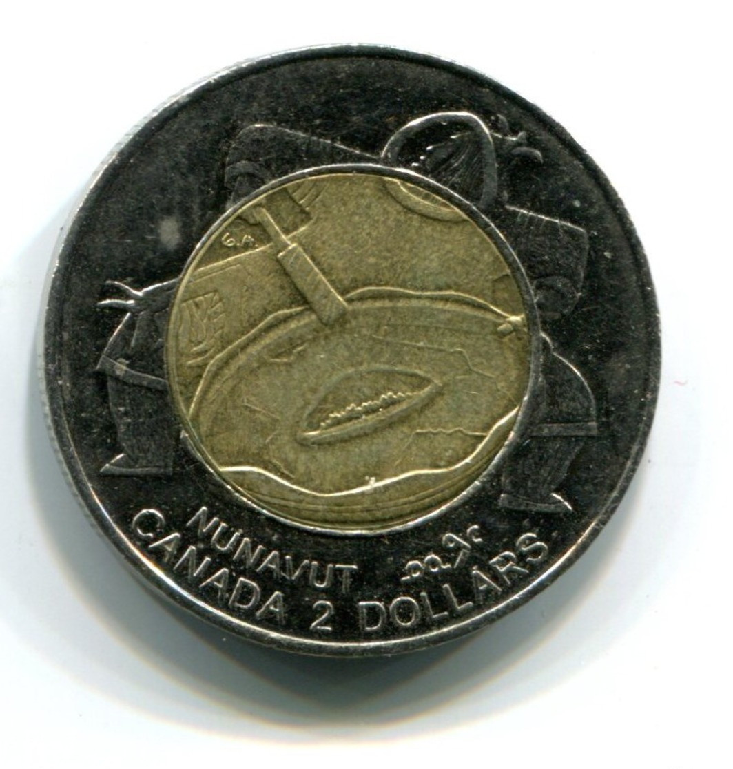 1999 Canada Nunavut Commemorative  Two Dollar 'Twonie' Bimetallic Coin - Canada
