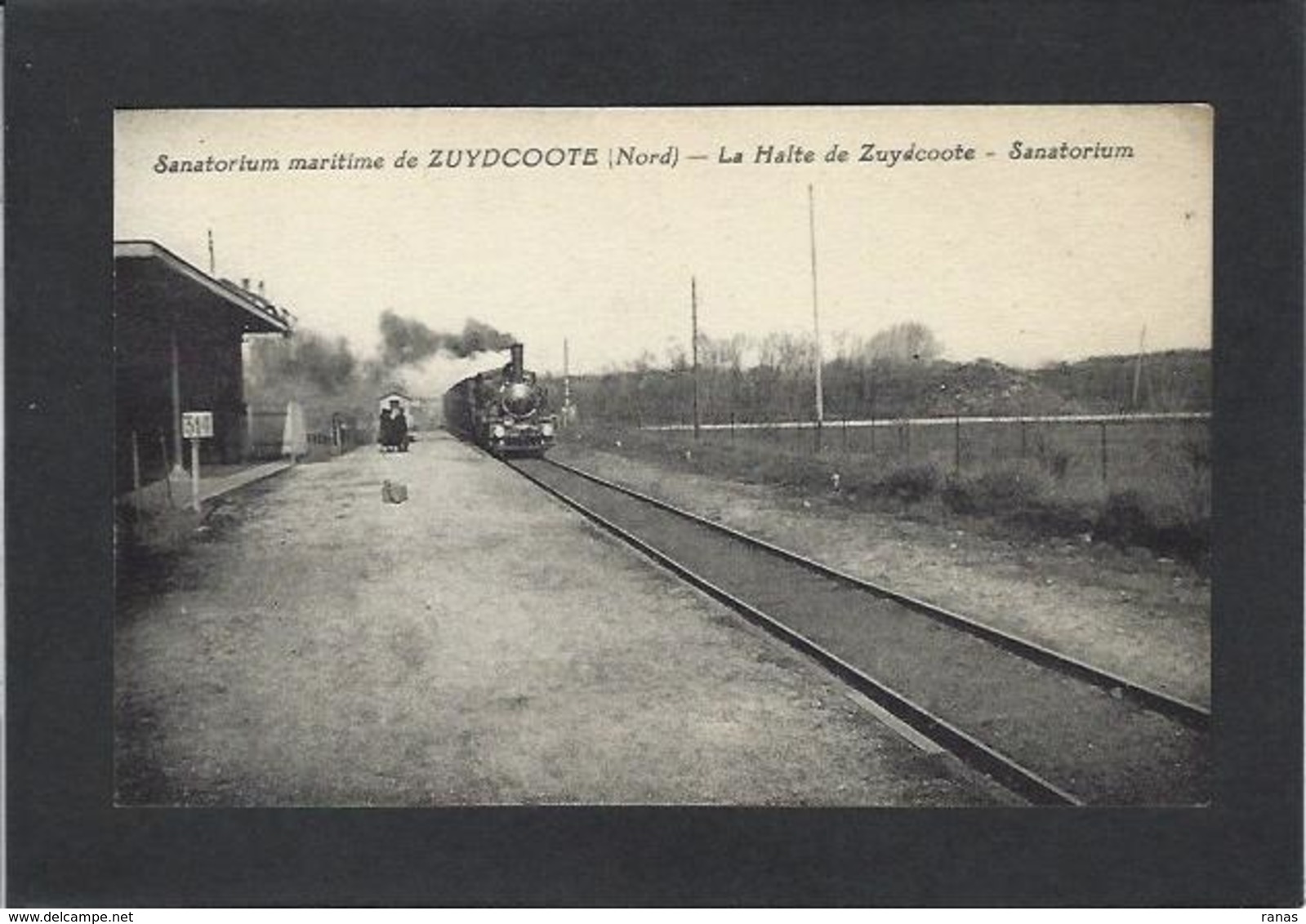 CPA Nord 59 Zuydcoote Gare Chemin De Fer Train Non Circulé - Altri & Non Classificati