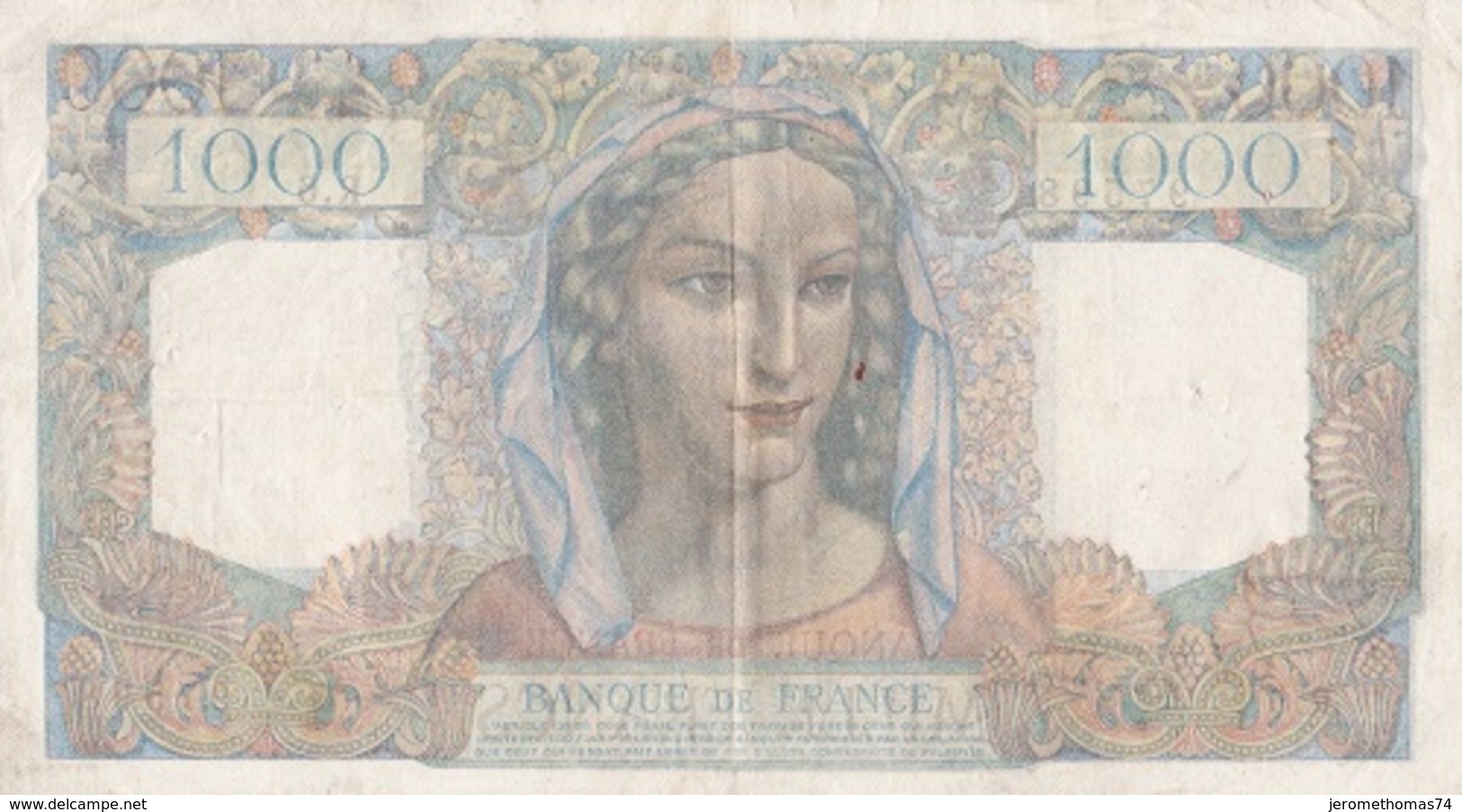 1000 F Minerve Et Hercule 1er Date - 1 000 F 1945-1950 ''Minerve Et Hercule''