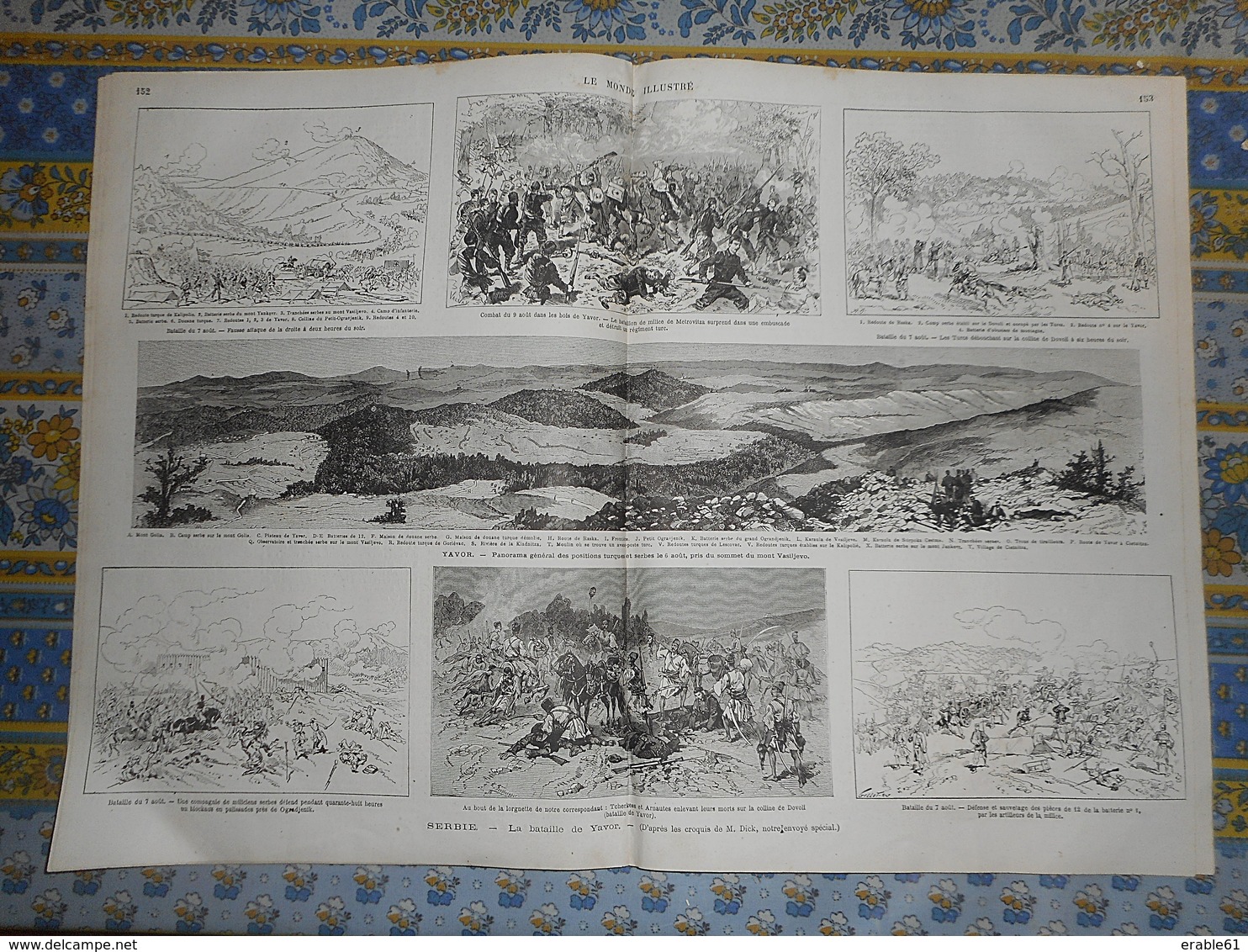 LE MONDE ILLUSTRE 02/09/1876 PHILIPPE ROUSSEAU DUBUFE FETES DOMFRONT SERBIE BATAILLE YAVOR SALONIQUE SOFTAS PUY DE DOME - 1850 - 1899