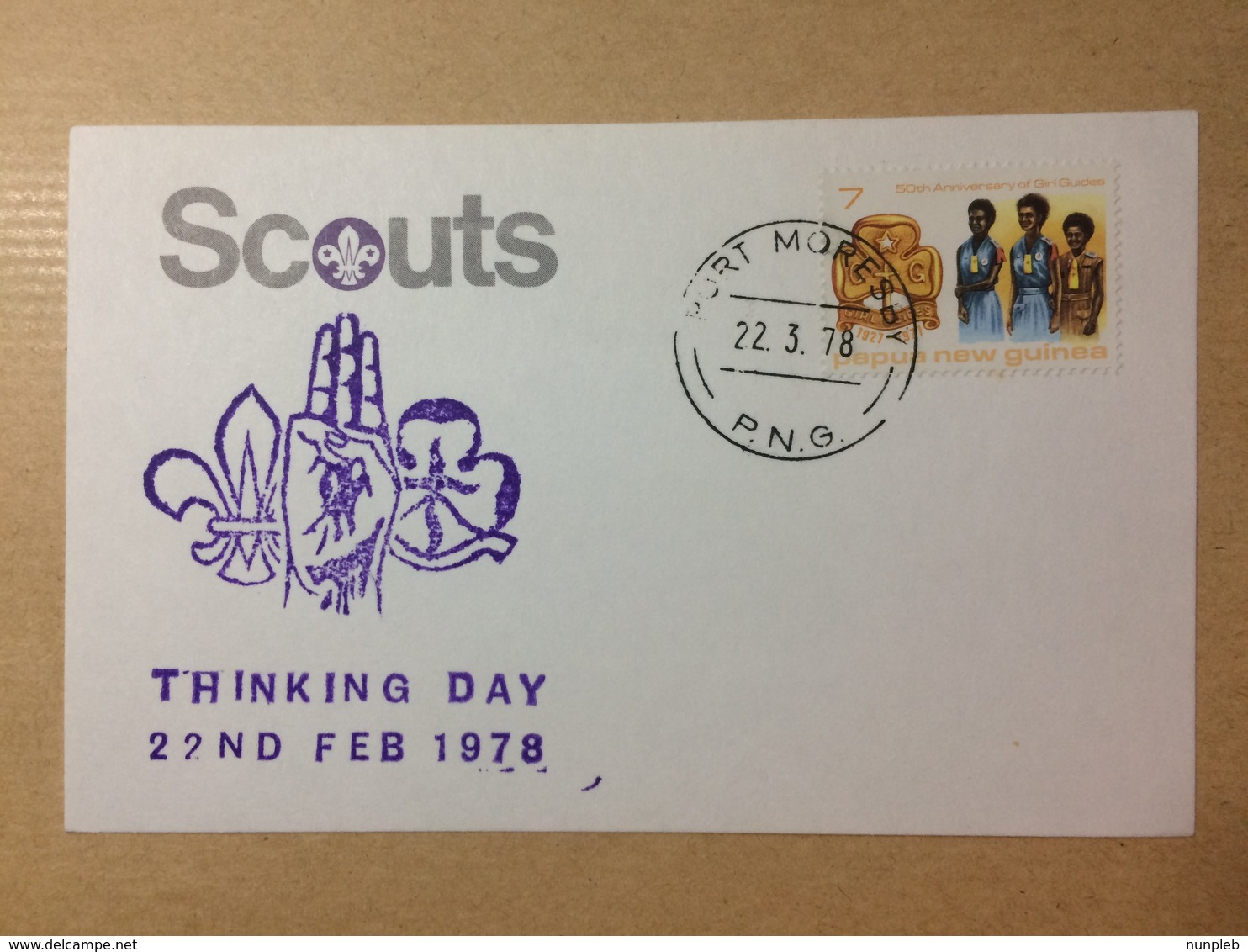 PAPUA NEW GUINEA - 1978 Cover Scouts Thinking Day - Port Moresby - Papouasie-Nouvelle-Guinée