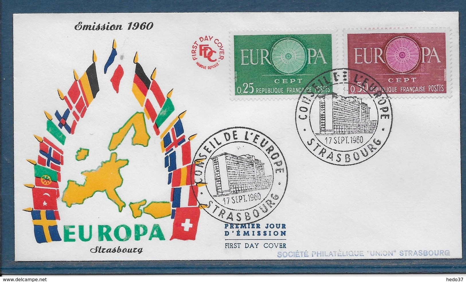 France Europa - Conseil De L'Europe - 1960 - Document - 1960