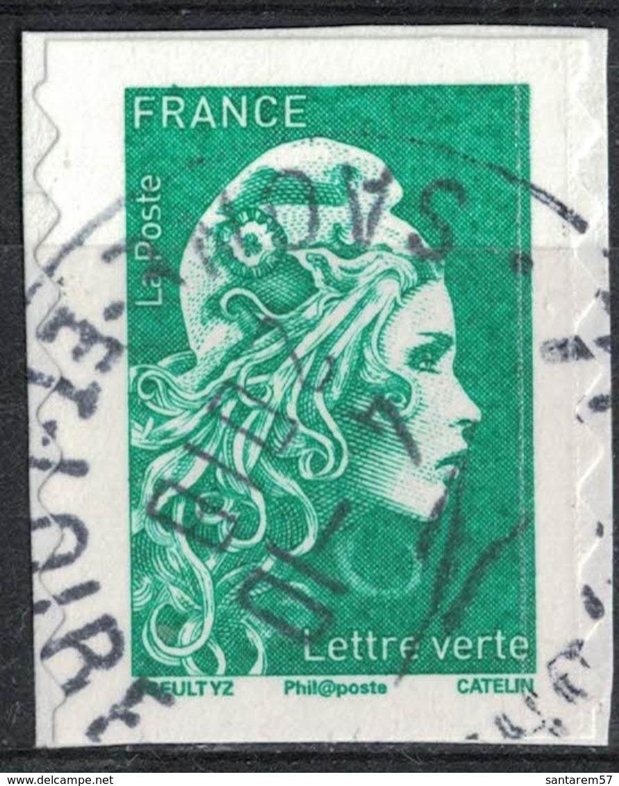 France 2018 Rond Daté Used Marianne L'engagée D’Yseult Digan Autoadhésif LV 20g SU - Used Stamps