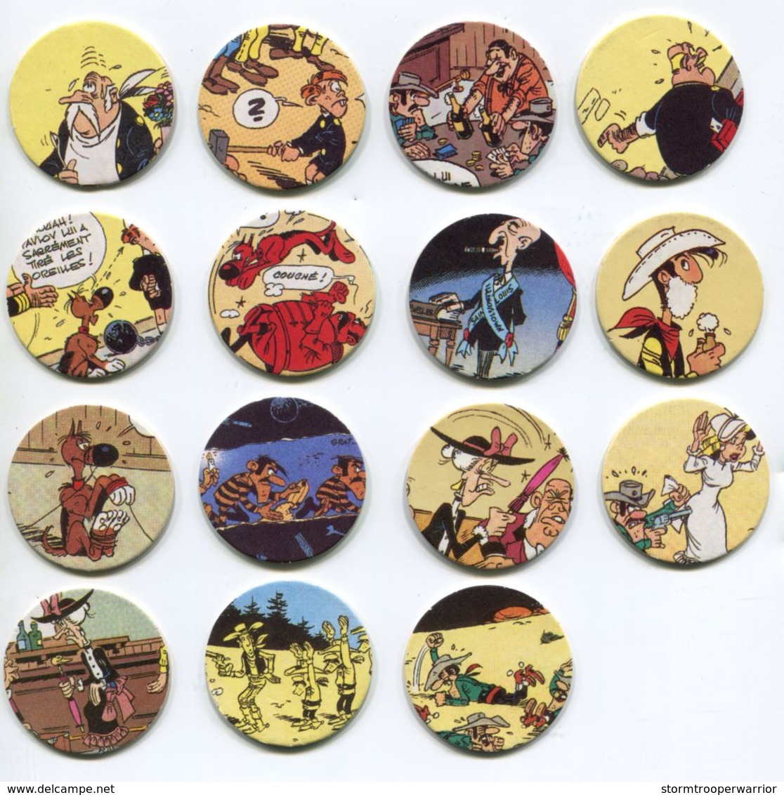 15 Pogs LUCKY LUKE - Autres & Non Classés