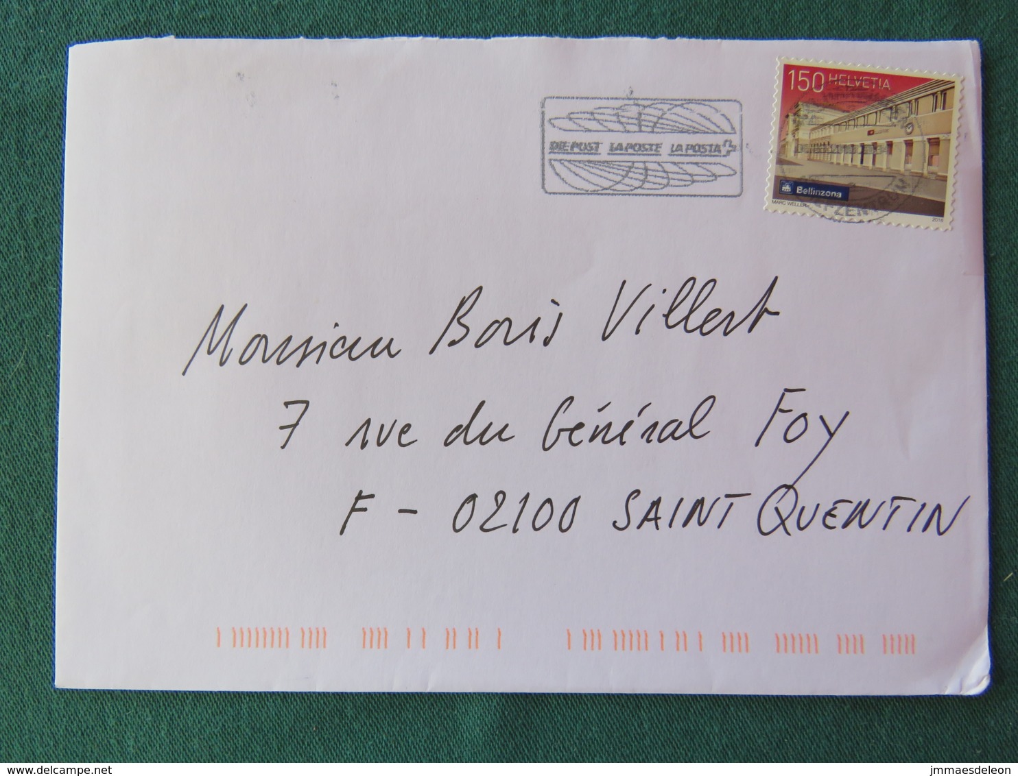 Switzerland Cover To France - Building - Lettres & Documents