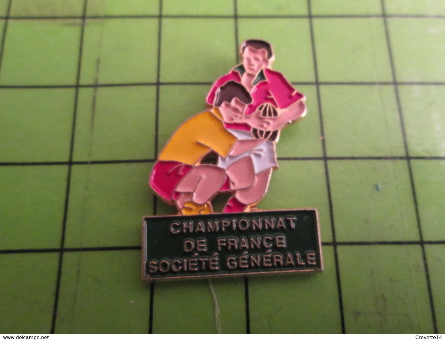 818C Pin's Pins /  Rare & De Belle Qualité : THEME SPORTS / RUGBY CHAMPIONNAT DE FRANCE SOCIETE GENERALE - Tiere