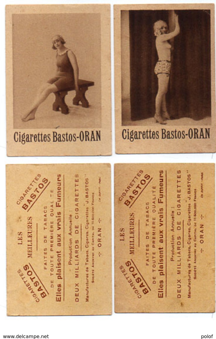 2 Publicités Des Cigarettes "Bastos" Oran - Pin-Ups  ..  (110639) - Publicités