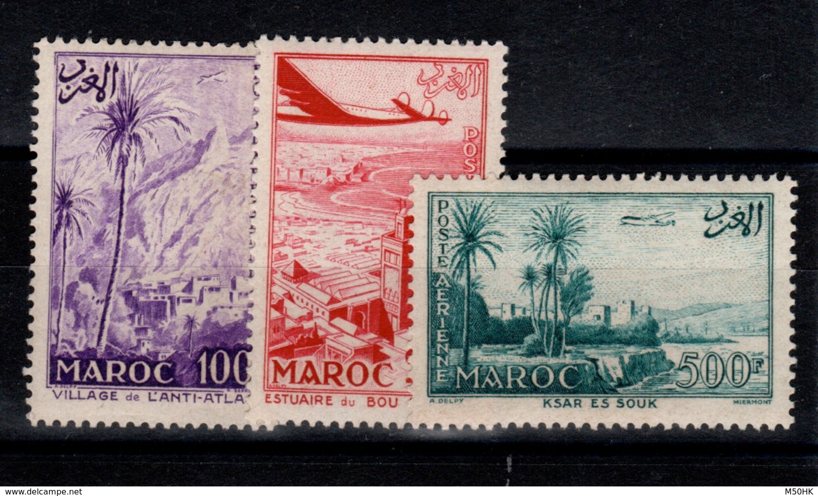 Maroc - YV PA 100 à 102 N** Sites - Cote 21+ Euros - Poste Aérienne