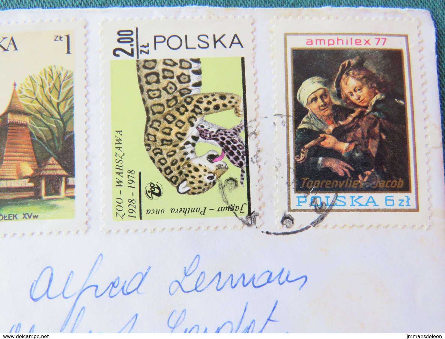 Poland 1973 Cover To Belgium - Panther Horses Church Amphilex 77 Painting Toorenvliet Jacob - Lettres & Documents