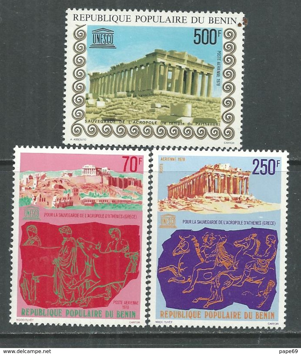 Bénin PA  N° 286 / 88 X U.N.E.C.O. Les 3 Valeurs Trace De Charnière Sinon TB - Bénin – Dahomey (1960-...)