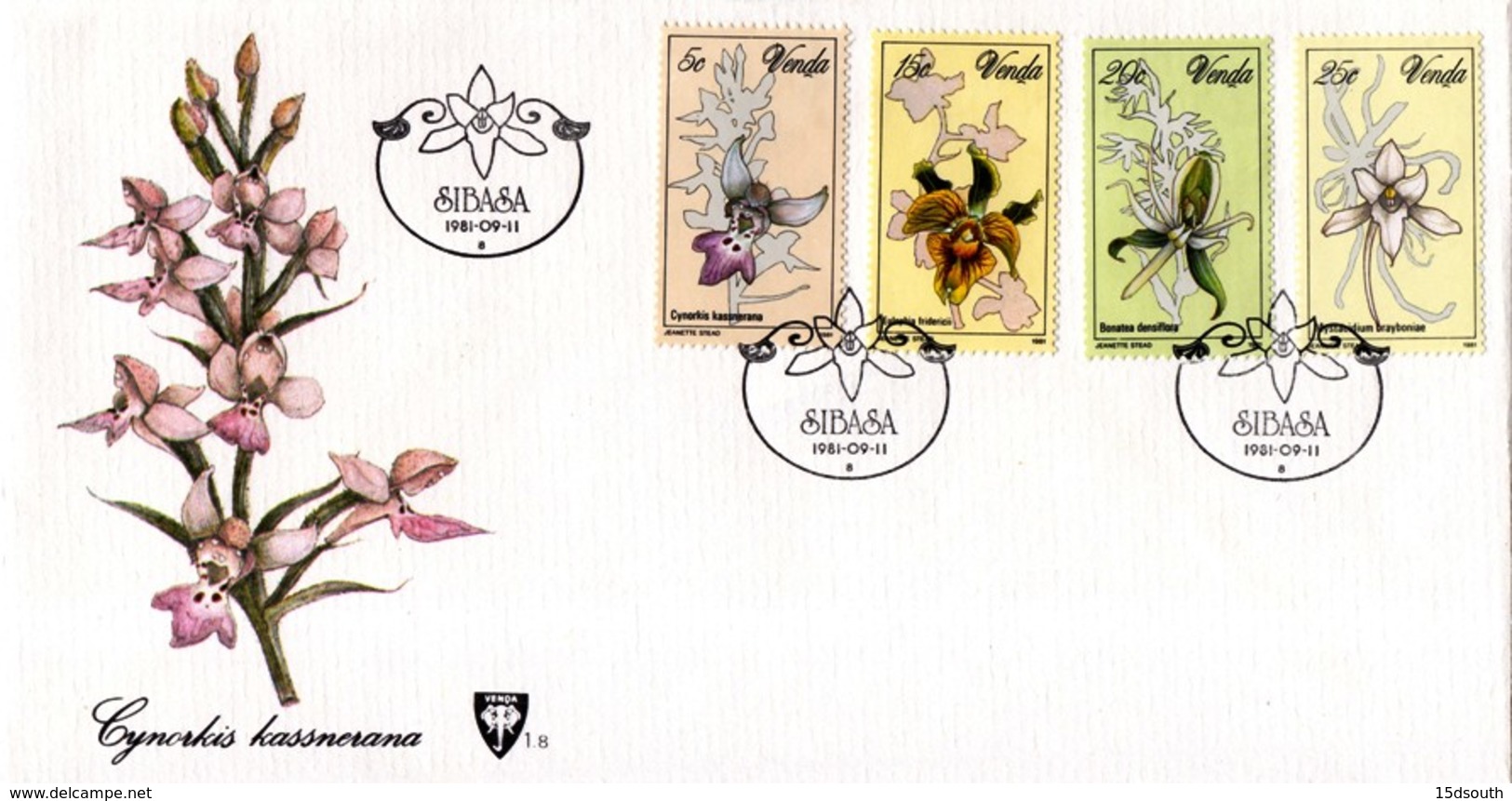 Venda - 1981 Orchids FDC # SG 46-49 , Mi 46-49 - Orchidées