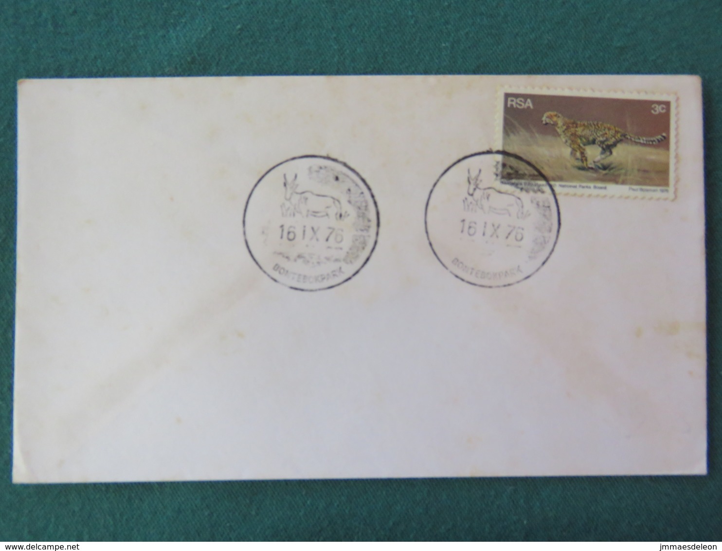 South Africa 1976 FDC Cover - Animal Cheetah Wild Cat - Gazella Cancel - Lettres & Documents