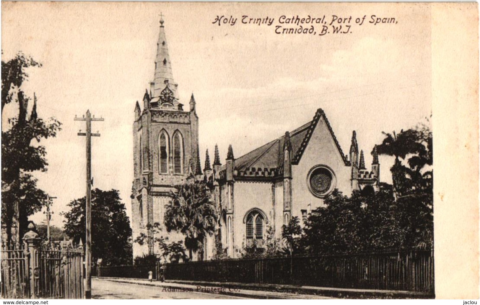 HOLY TRINITY CATHEDRAL ,PORT OF SPAIN TRINIDAD ,B.W.J.  REF 58271 C - Trinidad