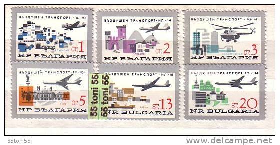 Bulgaria / Bulgarien  1965 Civil Air Transport  6v.-MNH (**) - Autres & Non Classés