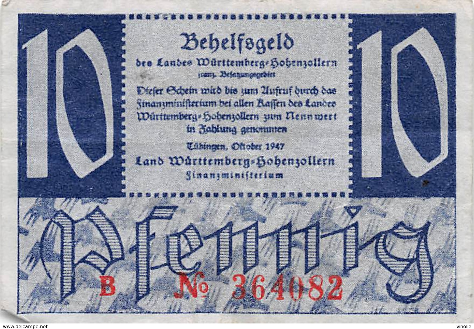 PIE-VPT-18-090 :  BILLET ALLEMAND 10 PFENNIG - Andere & Zonder Classificatie