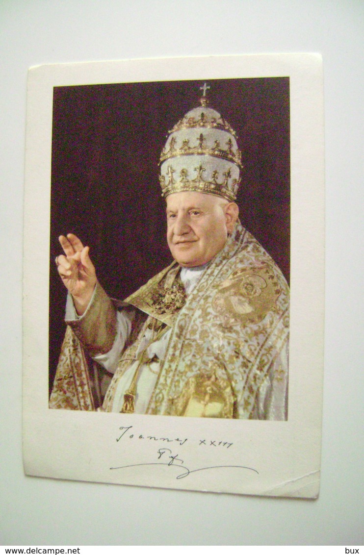 GIOVANNI XXIII  PAPA  PAPST POPE  POSTCARD  USED  IMMA. OPACA - Papi